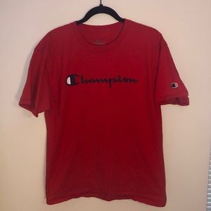 Champion t-shirt (red,white, and blue)